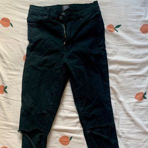 BDG High Rise Twiggy Black Distressed Jeans